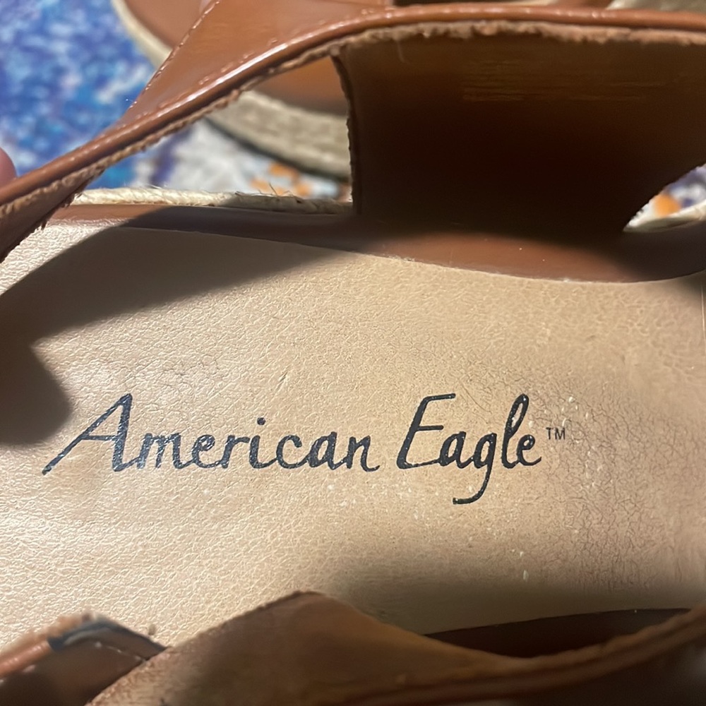American Eagle Women’s Brown Platform Wedge Sandals | Size 8 - Picture 7 of 12